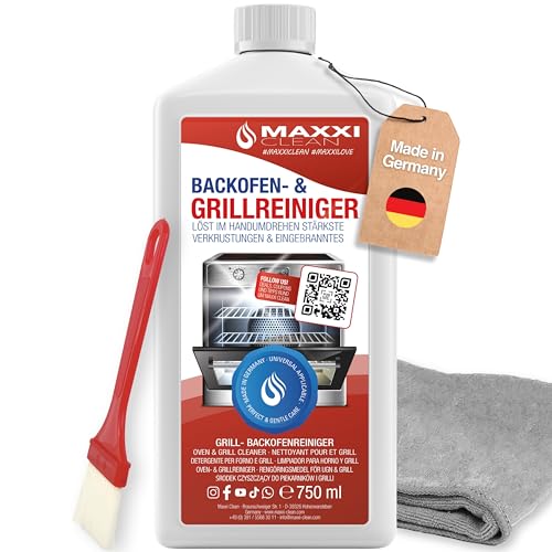 MAXXI CLEAN | Backofen & Grillreiniger - das Original | 1x 750 ml Gel, 1x...