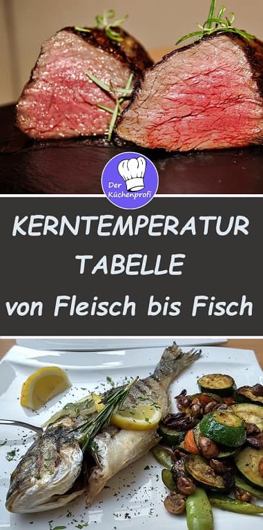 Kerntemperatur Tabellen - Fleisch & Fisch | DER-KÜCHENPROFI