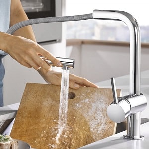 Sandbeige ausziehbare Küchenarmatur Spültischarmatur Küchen Wasserhahn ASTER 