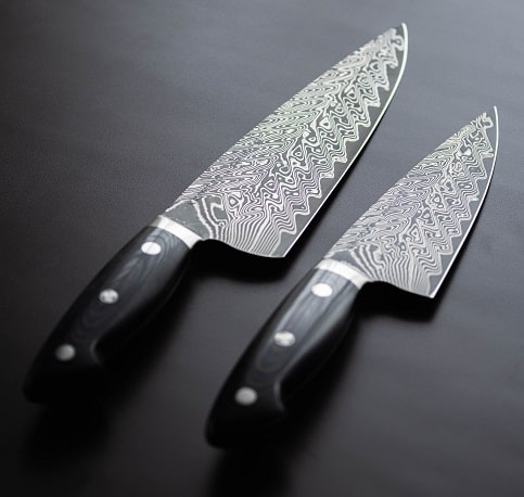 Damastmesser handgeschmiedet, handgeschmiedete Messer Küchenmesser Japan japanische kaufen Test